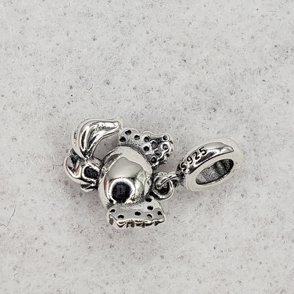 Kawaii Axolotl Bracelet Charm Sterling Silver 925 Dangle Charm with Pink - Picture 5 of 5